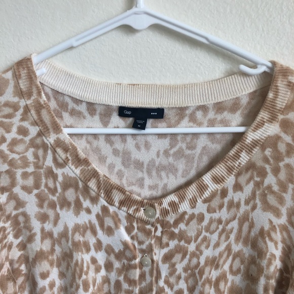 Gap Cheetah Leopard Button Up Cardigan - Picture 3 of 7